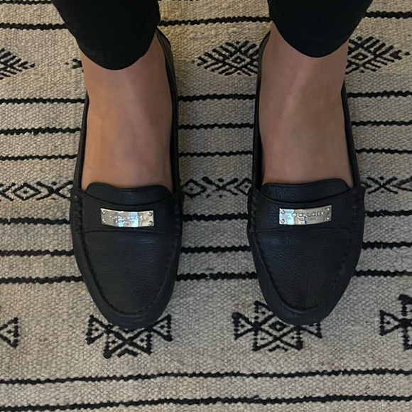 Coach Black Leather Loafers - Picture 4 of 6